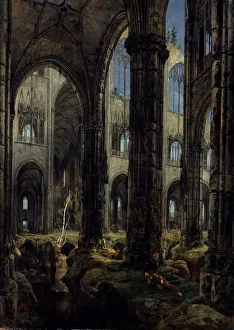 Gothic Church Ruins, 1826. Artist: Blechen, Carl (1798-1840)