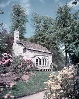 Cottages Prints: Gothic Cottage, Stourhead Park, Wiltshire, c1955. Creator: Arthur Charles Kirby Ware
