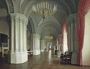 Images Dated 22nd February 2011: The Gothic Hall in the Winter Palace in Saint Petersburg, 1840s