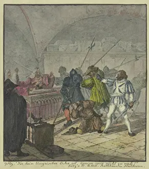 Town Hall Prints: Gotz von Berlichingen in the town hall in Heilbronn