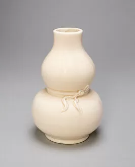 Dehua Ware Blanc De Chine Collection: Gourd-Shaped Vase with Encircling and Twisted... Ming dynasty or Qing dynasty