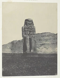Gournah, Statue de Memnon; Thèbes, 1849 / 51, printed 1852. Creator: Maxime du Camp