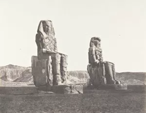 Colossus Of Memnon Gallery: Gournah (Thebes), Colosses (Celui de Droite, Dit de Memnon), 1851-52