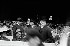 Manufacturer Prints: Gov. Foss & Mayor Gaynor, Polo Grounds, 1912. Creator: Bain News Service