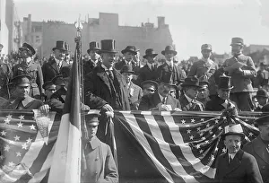 Reviewing Prints: Gov. Smith reviews 27th, Mar 1918. Creator: Bain News Service