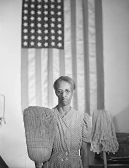 Cleaning Woman Gallery: Government charwoman, Washington, D.C, 1942. Creator: Gordon Parks