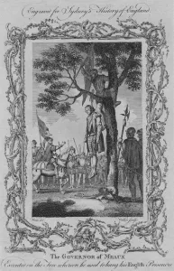 Retribution Prints: The Governor of Meaux executed on the tree whereon he used to hang his English Prisoners