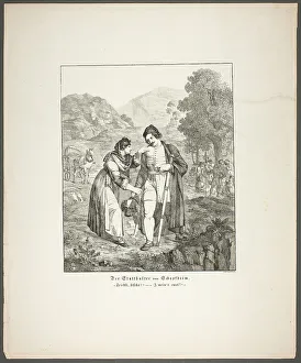 Language Prints: The Governor of Schopfheim, plate seven from Zehn Blätter zu Hebels Alemannischen