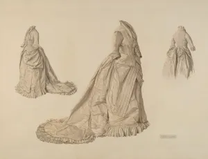 Bustle Prints: Gown, 1935 / 1942. Creator: Douglas Campbell