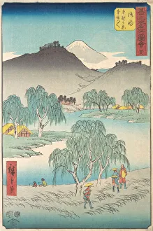 Willows Prints: Goyu, 1855. 1855. Creator: Ando Hiroshige