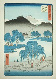 Goyu: Motono Plain and Motosaka Pass (Goyu, Motonogahara Motozaka goe), no. 36 from the se... 1855. Creator: Ando Hiroshige