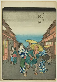 Tokaido Prints: Goyu, from the series Fifty-three Stations [of the Tokaido] (Gojusan tsugi)