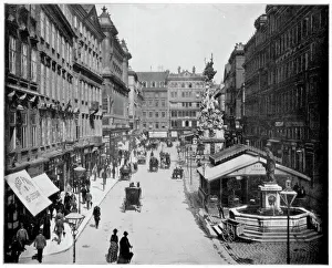 The Graben, Vienna, late 19th century. Artist: John L Stoddard