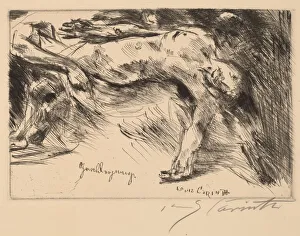 Drypoint In Black Prints: Grablegung (Burial), 1921-1922. Creator: Lovis Corinth