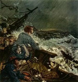 Heroine Gallery: Grace Darling and her Father Saving the Shipwrecked Crew, September 8th, 1838, (1942)