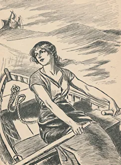 Blackie And Son Ltd Collection: Grace Darling Rows Out To The Wreck, c1907
