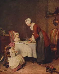 Etiquette Prints: Grace or Le Benedicite (French title), c1740. Artist: Jean-Simeon Chardin