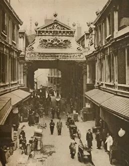 Horace Collection: Gracechurch Street Entrance to Leadenhall Market - City Clearing House For Poultry, c1935