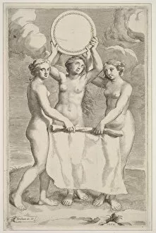 Joyful Collection: The Three Graces, 1659. Creator: Claude Mellan