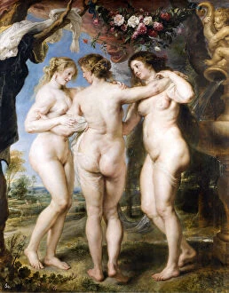 Nude Woman Collection: The Three Graces, c. 1635. Artist: Rubens, Pieter Paul (1577-1640)