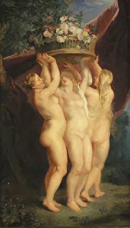 Fertility Prints: The Three Graces, c1620-1625. Creator: Workshop of Peter Paul Rubens