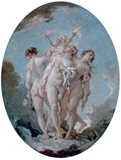 Rococo Era Gallery: The Three Graces, c1725-1770. Artist: Francois Boucher