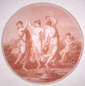 Breasts Prints: The Three Graces and Cupid, c1775-c1792. Artist: Gavrila Ivanovitch Scorodomoff