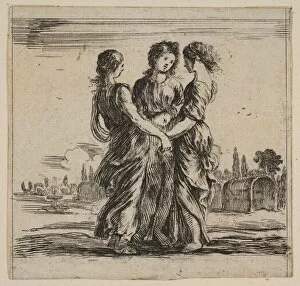 Stefano Della Bella Collection: The three graces, from Game of Mythology (Jeu de la Mythologie), 1644