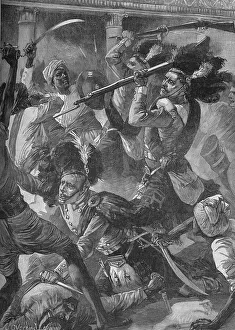 Battles Of The Nineteenth Century Gallery: Gradually They Drove The Sepoys Back, 1902. Artist: William Heysham Overend
