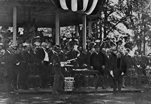 Naval Academy Prints: Graduation Day at Annapolis - cadet receiving his diploma from President Theodore Roosevelt