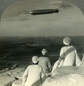Gizeh Prints: The Graf Zeppelins Rendezvous with the Eternal Desert and Pyramids of Giza, c1930s