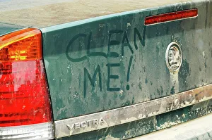 Graffiti Prints: Graffiti on dirty Vauxhall Vectra 2003