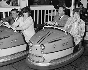 Clark Prints: Graham Hill and Jim Clark on Dodgem cars at Butlins, Bognor Regis, 1960s