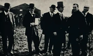 Claude Grahame White Prints: Grahame White and Mr. Churchill, 1910, (1945). Creator: Unknown