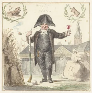 Bicorne Prints: Grain trader Johan Eymer in front of the Corn Exchange in Amsterdam