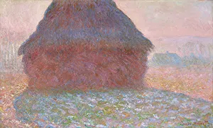 Country Landscape Prints: Grainstack in Sunlight, 1891. Creator: Monet, Claude (1840-1926)