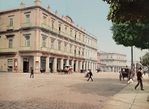 Photochrom Print Prints: Gran Hotel Inglaterra, Habana, c1900. Creator: William H. Jackson