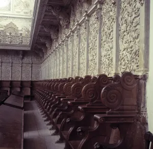 Granada LA Cartuja. Detalle Silleria Del Coro Arte Barroco