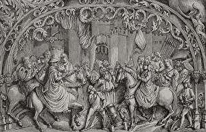 Cannon Prints: Granada War, (1482-1492): Surrender of the town of Montefrio
