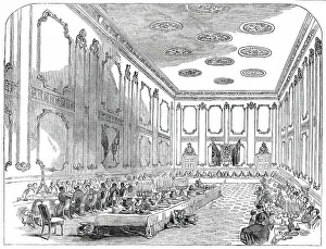 Grand Banquet of the Officers of the Coldstream Guards, in St. James's Palace, 1850. Creator: Unknown