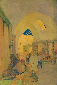 The Grand Bazaar in Constantinople, 1913. Artist: Jules Guerin The Grand Bazaar in Constantinople, 1913. Artist: Jules Guerin