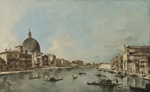 Grand Canal Prints: The Grand Canal with San Simeone Piccolo and Santa Lucia, 1780. Creator: Francesco Guardi