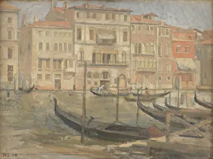 Grand Canal Prints: On the Grand Canal in Venice, 1909. Creator: Karl Schou