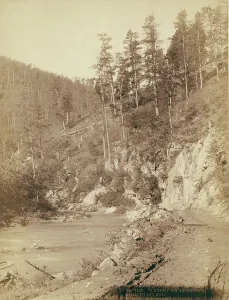 Grabill Prints: Grand Canyon Elk Canyon on Black Hills and Ft P RR, 1890. Creator: John C. H. Grabill