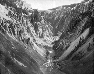 The Grand Canyon, Yellowstone National Park, USA, 1893. Artist: John L Stoddard
