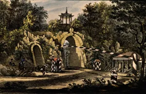 Tsarskoye Selo Prints: The Grand Caprice pavilion in the Catherine Park of Tsarskoye Selo