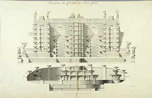 Elevation Prints: Grand Cascade of Saint-Cloud, facade. Creator: Jean-Baptiste-Alexandre Le Blond
