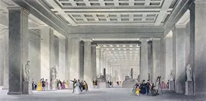 T Allom Prints: The Grand Central and Egyptian Saloons, British Museum, Holborn, London, c1836. Artist