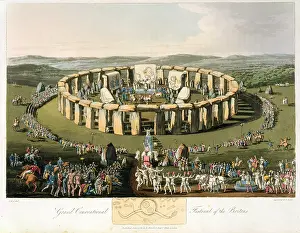 Sacrifice Prints: Grand Conventional Festival of the Britons, 1815. Creator: Havell, Robert I (1769-1832)