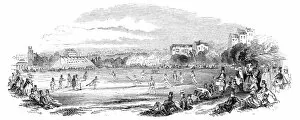 Cricketers Gallery: Grand Cricket Match at Brighton, 1844. Creator: Unknown